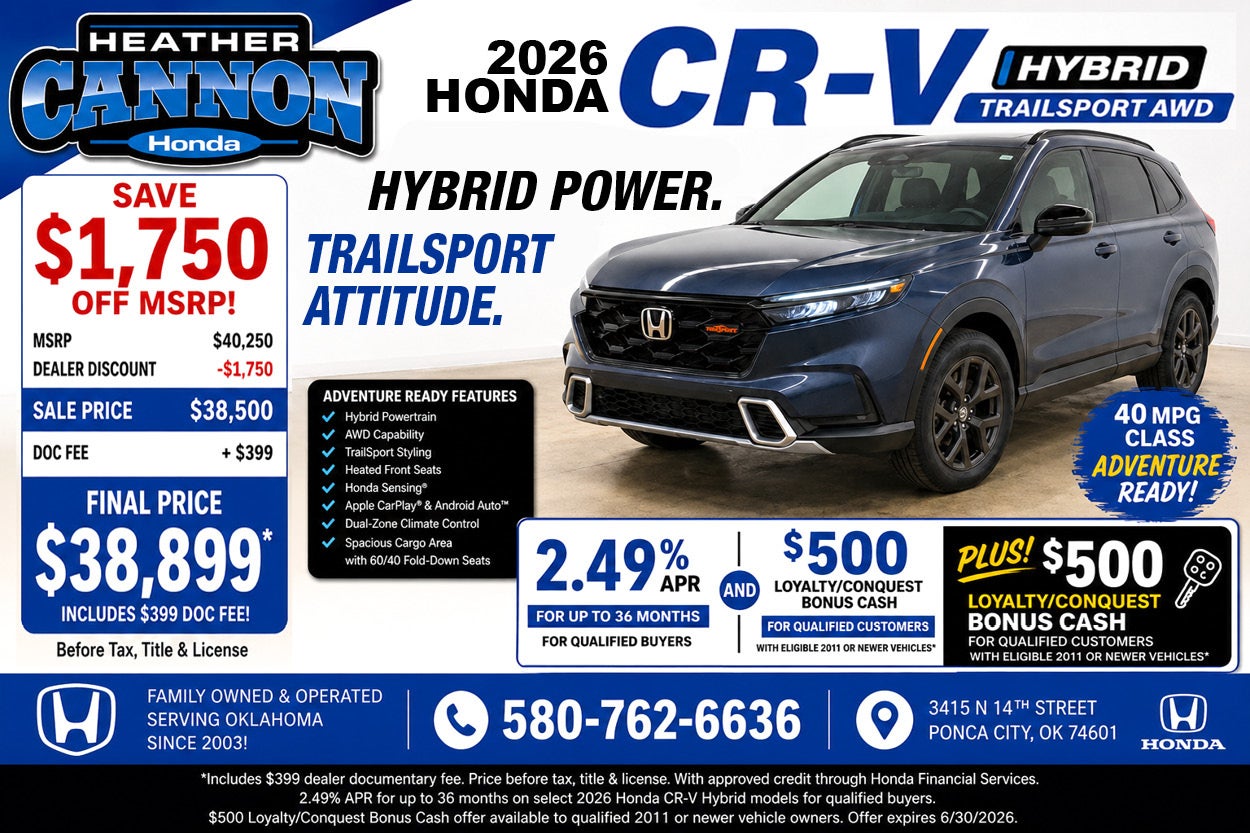 Heather Cannon Honda in Ponca City OK