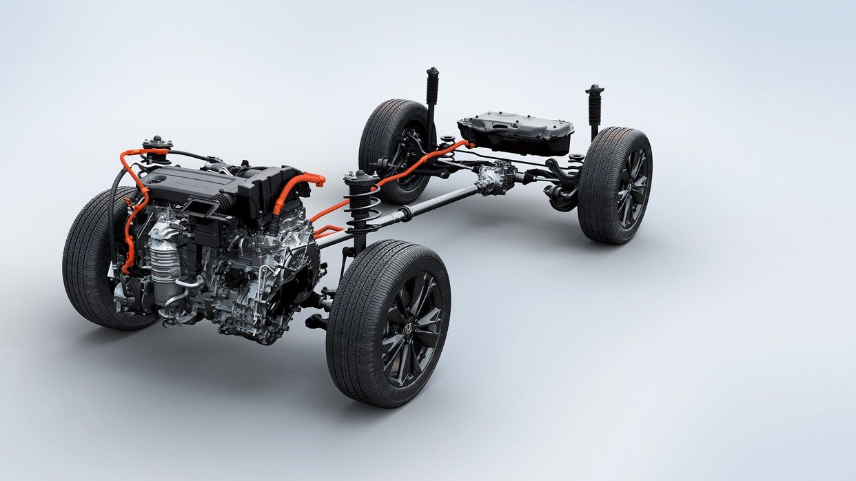 the hybrid powertrain of a 2025 honda cr-v hybrid