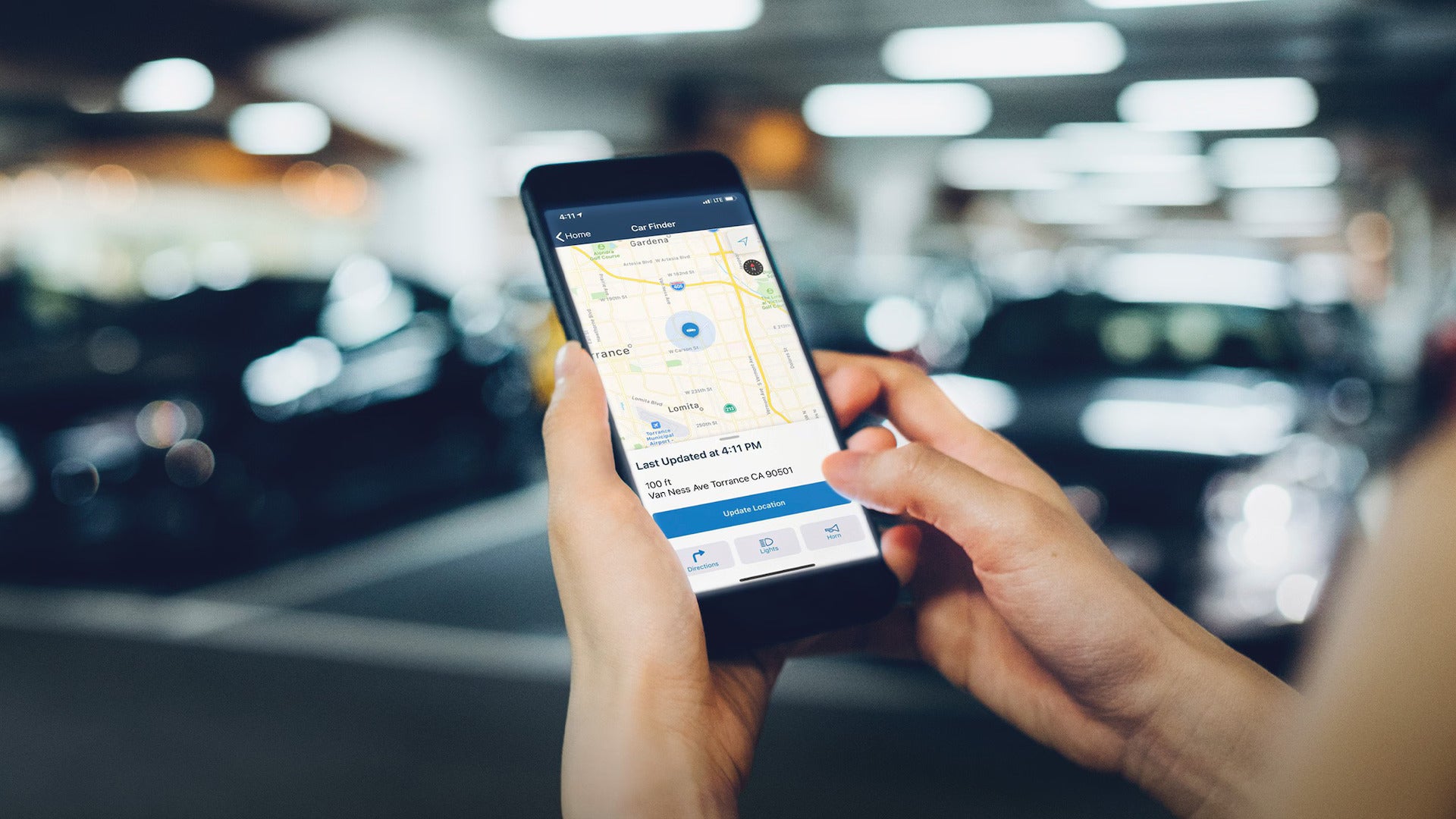 a smart phone with the honda app pulled up