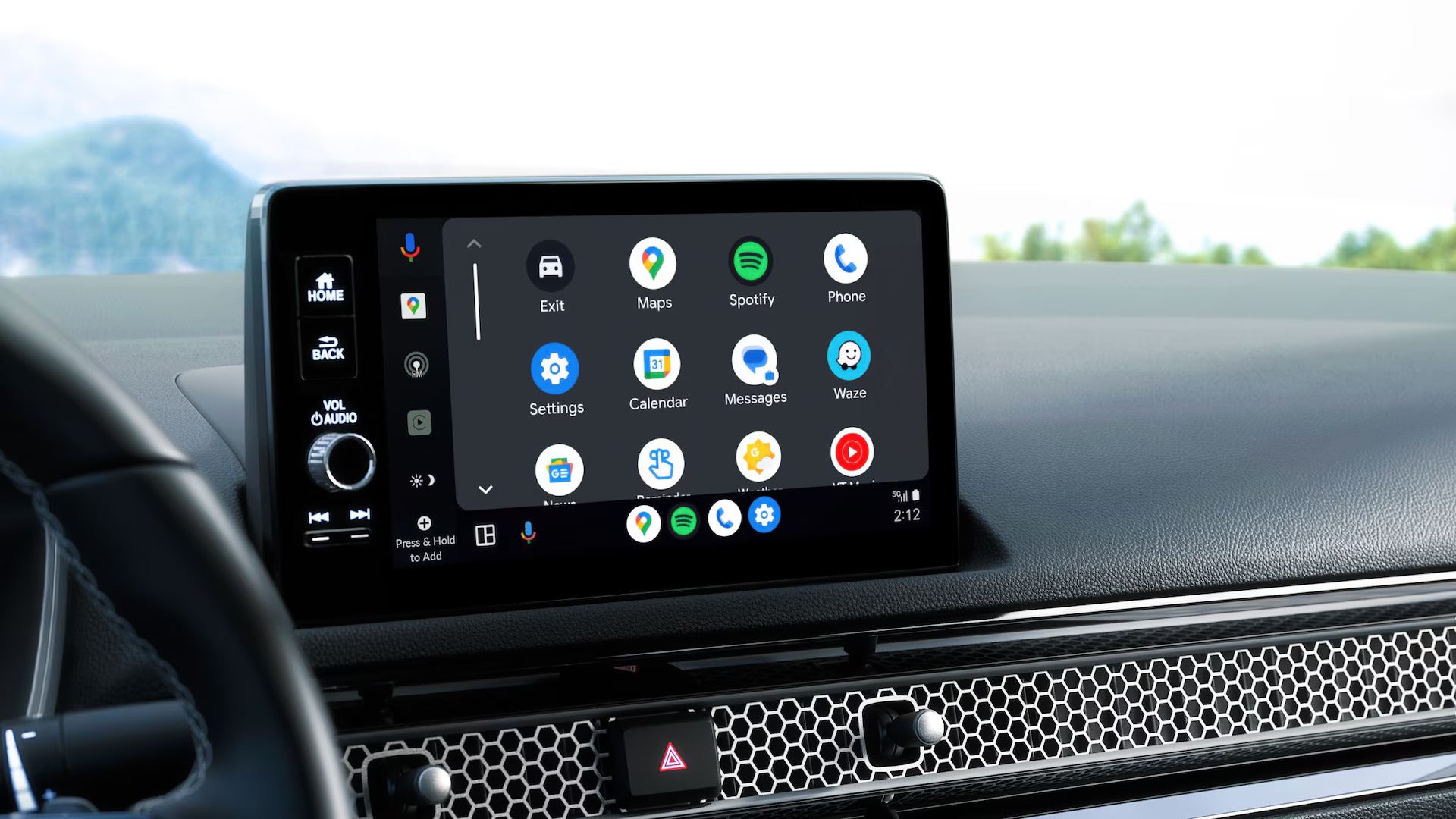 Interior view of the 2025 Honda Civic's dashboard and infotainment controls