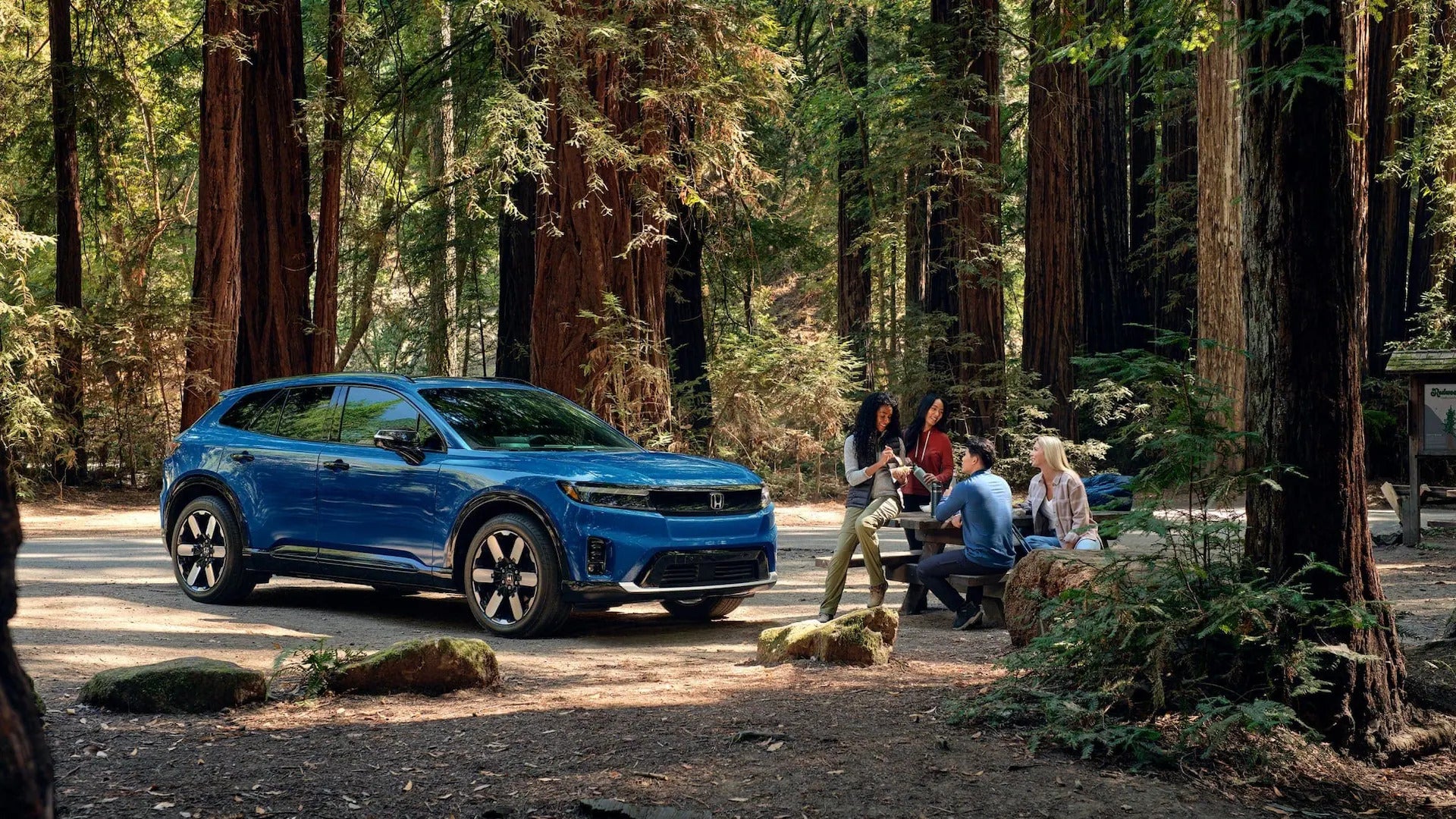 2026 Honda Prologue parked at a camp site
